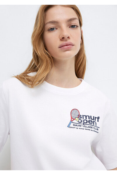 Mavi Λευκό μπλουζάκι με στάμπα Σίρλινς, κανονική εφαρμογή / κανονική γραμμή 1...