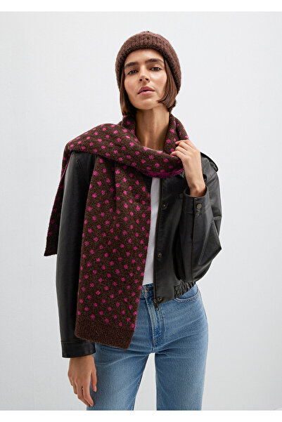 Mavi Brown Scarf with Polka Dot Detail 1913952-70246