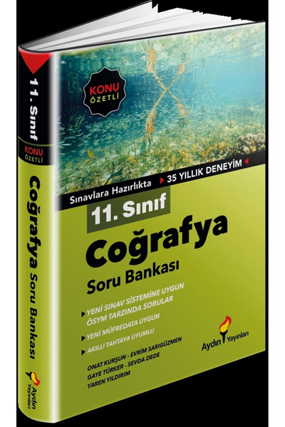 Aydın Yayınları 11. Sınıf Coğrafya Konu Özetli Soru Bankası