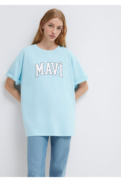 Mavi Μπλουζάκι με λογότυπο Oversize / Wide Cut 1600843 -70806