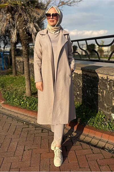 TRENDTESETTÜR KADIN VİZON KUŞAKLI KABAN T 0532