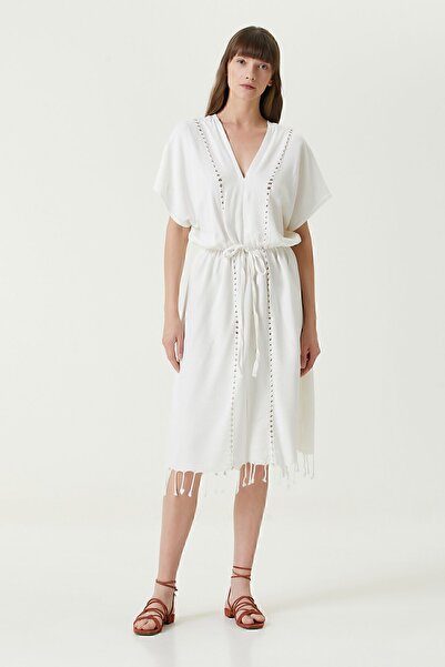 İrya Φόρεμα Serene Long Beach - Καφέ Διχτυωτό Διάτρητο