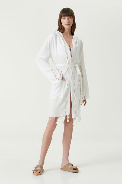 İrya Μπουρνούζι Serene Loincloth - Καφέ Πλεκτό Ανοιχτό