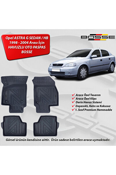 BOSSE Opel Astra G Paspas Araca Özel 1998 2004 3D Havuzlu Oto Paspas Paspas