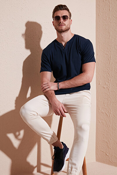 Buratti Ανδρικό μπλουζάκι από βαμβακερό V λαιμόκοψη Slim Fit T-shirt 5902122