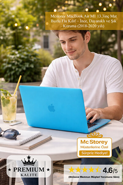 Mcstorey MacBook Air M1 13.3inç Mat Buzlu Flu Kılıf – İnce, Dayanıklı ve Şık ...