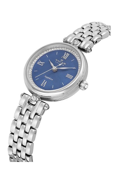 Nacar Sapphire Glass Silver - Blue Women's Watch Nc34-39B868-Alms