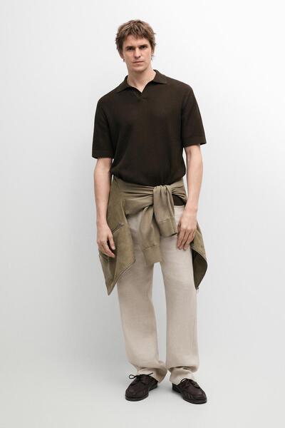 Massimo Dutti Pamuklu regular polo triko