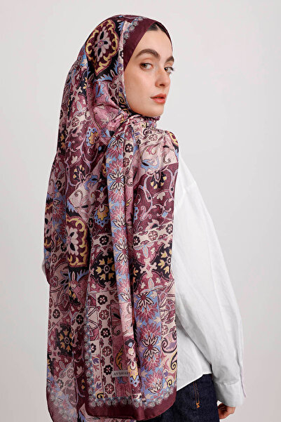 Ayshara Kırkpare Με έθνικ μοτίβο Μονόπλευρο Σάλι - Κόκκινο