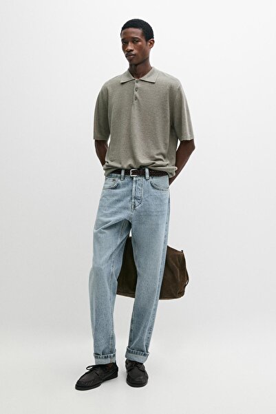 Massimo Dutti Keten triko polo yaka kazak