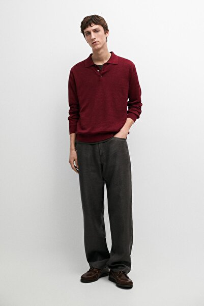 Massimo Dutti Keten polo yaka triko kazak