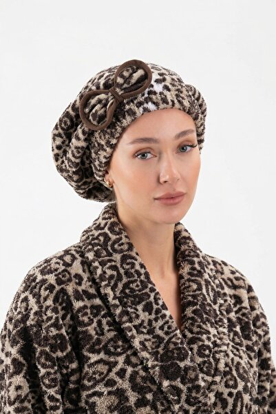 Ender Home Ελαστική πετσέτα στεγνώματος κεφαλιού με εμπριμέ φιόγκο