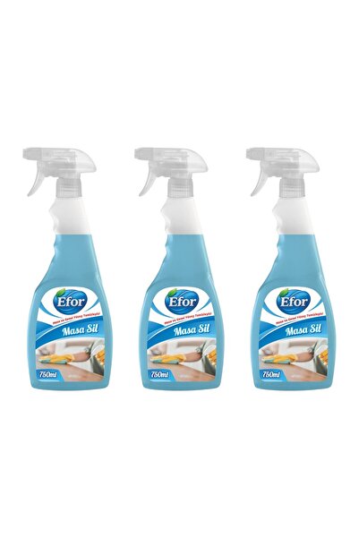 Efor Masa Sil 750 ml 3'lü | Çok Amaçlı Yüzey Temizleyici Sprey, Mutfak ve Tez...