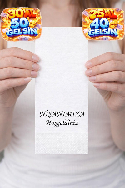 mediwiz Nişanımıza Hoşgeldiniz Baskılı Peçete 1 adet