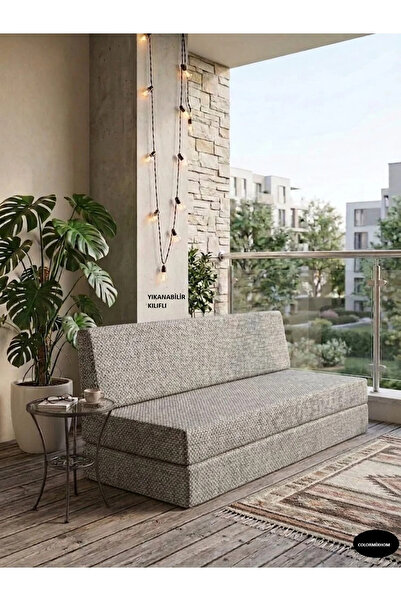 COLORMİX Tamamen Sünger Balkon Kanepesi Katlanabilir Yıkanabilir Kılıflı Yer ...
