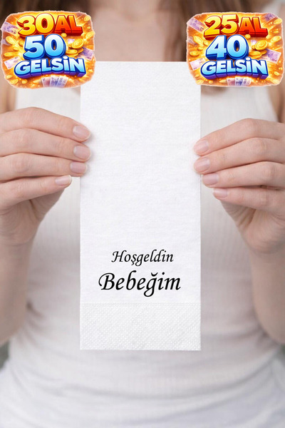 mediwiz Hoşgeldin Bebeğim Baskılı Peçete 1 adet