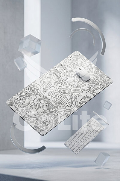 GoLite Classic - 70x30 Topography B Gaming Oyuncu Mouse Pad Kaymaz Taban Büyük Klavye Fare Altlığı Mousepad