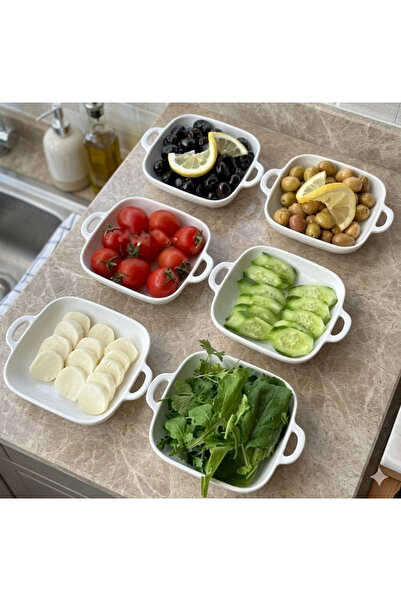 KESEN ZÜCCACİYE Kesen Züccaciye 6 Lı Porselen Çok Amaçlı Sunumluk Takımı