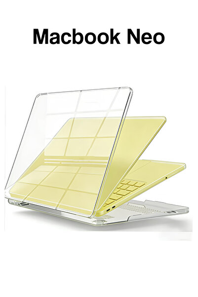Nezih Case Macbook Neo 13 İnç (A18-A18 Pro 2026) Uyumlu 360 Tam Koruyucu Şeff...