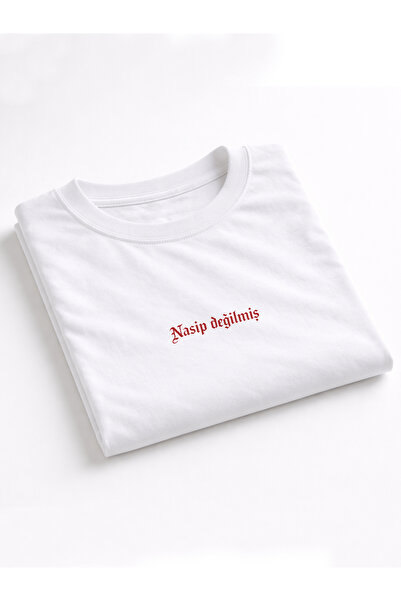 Vatkalimon Unisex %100 Pamuk Oversize Yuvarlak Yaka Baskılı T-shirt