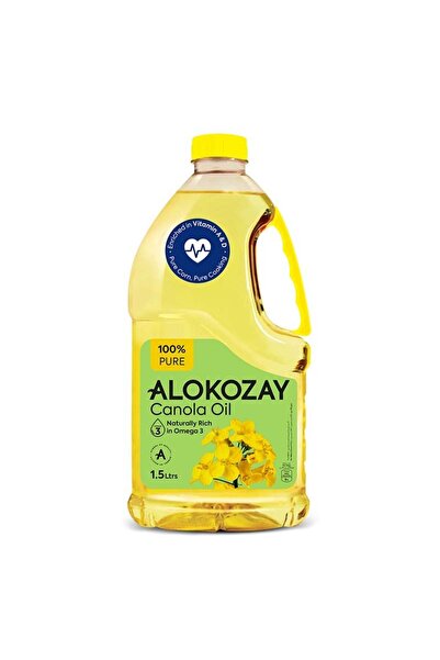 Alokozay زيت طبخ الكانولا النقي مدعم بفيتامين أ و د - 1.5 لتر