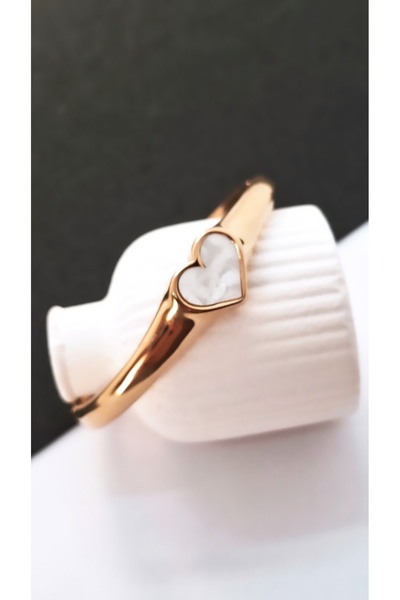Serenity Heart Figured Mine Thick Steel Bracelet