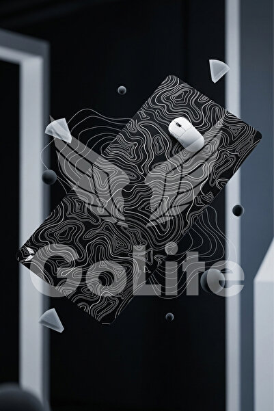 GoLite Classic - 70x30 Topography Gaming Oyuncu Mouse Pad Kaymaz Taban Büyük Klavye Fare Altlığı Mousepad