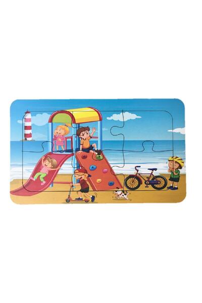 Trendy Toys Ahşap Puzzle Ilk Yapbozum 3 Adet 6 Parçalı 18x11cm