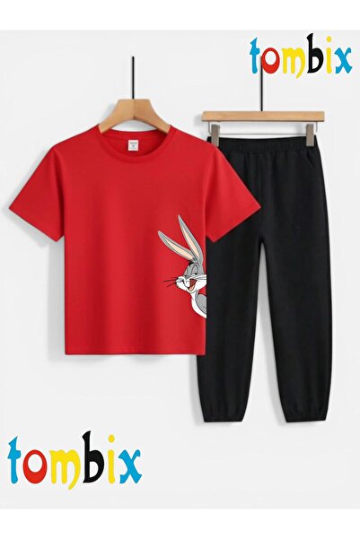 tombix SET TRICOU ȘI PANTALONI DE TRENING CU IMPRIMEU IEPURE YANDAN (PANTALON...