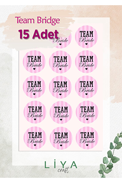 LiyaCraft Team Bride Sticker Set 3 Cm 35 Adet