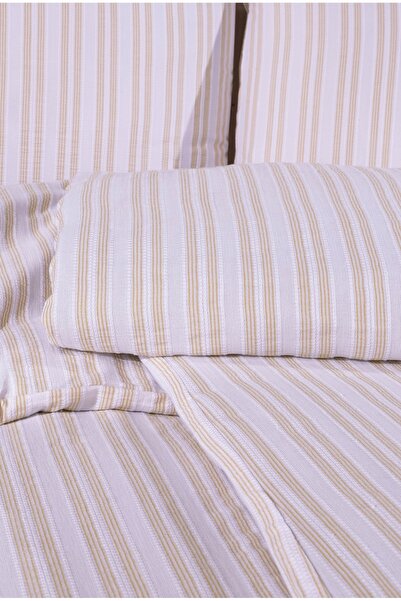 NazeninHome Set de lenjerie de pat țesută natural, vopsită cu fire PureWeave,...
