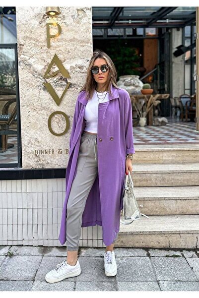 Pasaklı Giyim Γυναικεία ζακέτα με μακριά καμπαρντίνα με κουμπιά με κουμπιά με...