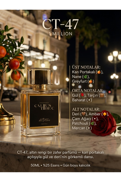 Calius Tibec CT-47 1 MILLION One Million Muadili Erkek Parfüm EDP 50 ML