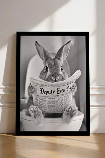 STARYUNA Πίνακας Μπάνιου, Πίνακας MDF με εμφάνιση πλαισίου, Πίνακας Κουνελιού...