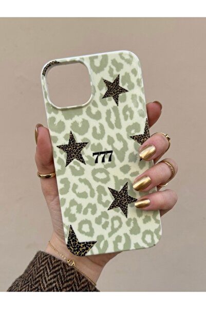 OVADA İphone 13/14/15 Uyumlu 777 Leopar Desenli Silikon Telefon Kılıfı