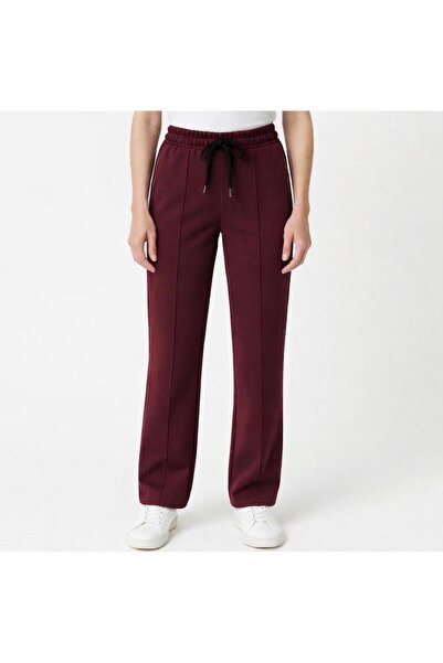 AXXEL Γυναικείο παντελόνι αθλητικής φόρμας μπορντό με 2 κλωστές-P3045