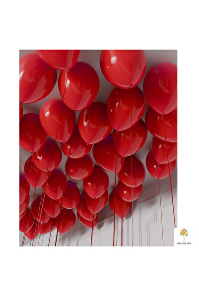 baloss fer 25’li Kırmızı Balon Seti – Romantik Parti Dekorasyonu Doğum Günü S...