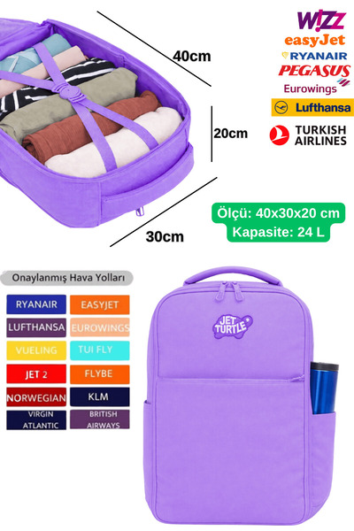Jet Turtle Σακίδιο ταξιδιού 40cm 40x30x20 cm Pegasus, Wizz Air, Ryanair, Βαλί...