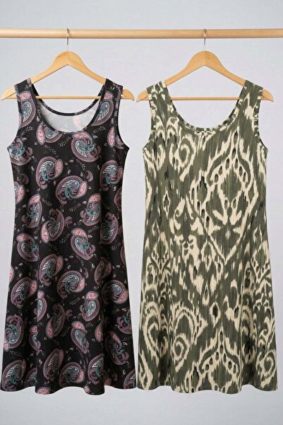 COTENCONCEPT 2-Piece A-Line Comfortable Dress with Drapey Thick Straps