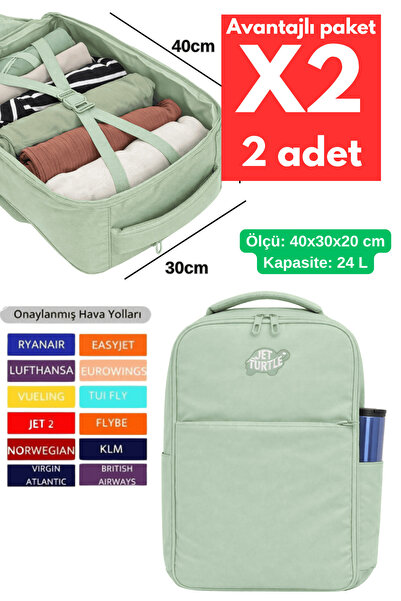 Jet Turtle Σακίδιο ταξιδιού 40cm 40x30x20 cm Pegasus, Wizz Air, Ryanair, Βαλί...