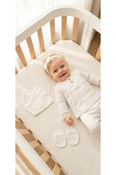 Miniday Baby Baby Girl Mevlütlük Newborn Hospital Release Set of 5 100% Cotto...