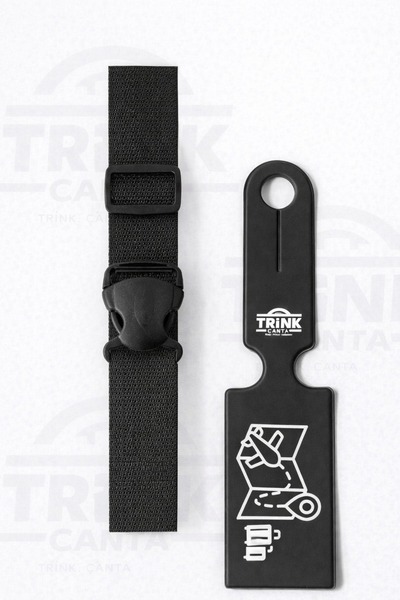 Trink Çanta Ζώνη βαλίτσας και ετικέτα βαλίτσας * 1 ΤΕΜΑΧΙΟ * ΜΑΥΡΟ