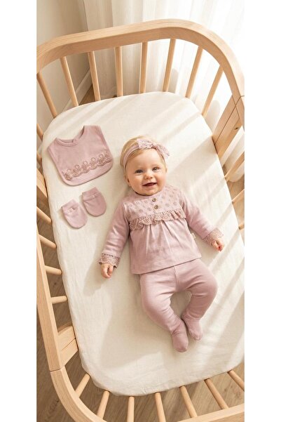 Miniday Baby مجموعة ميفلولوك لحديثي الولادة من المستشفى مكونة من 5 قطع 100% ق...