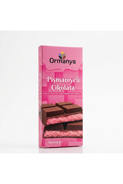ORMANYA Nar Aromalı Pişmaniye Dolgulu Sütlü Çikolata - 90 g
