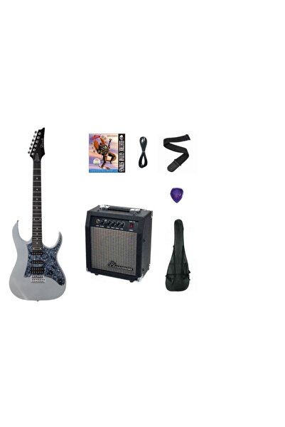 Strauss ESH-22 MS ELEKTRO GİTAR HSS - METALİK GRİ SET (ANFİ-SOFTCASE-ASKI-TEL...