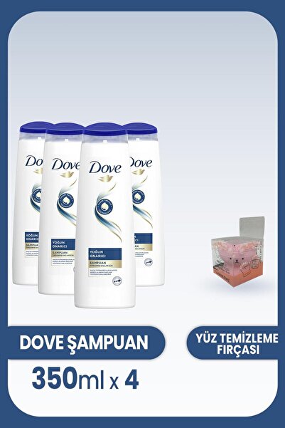 Dove شامبو لإصلاح الشعر التالف بشكل مكثف 350 مل × 4 قطع وفرشاة تنظيف الوجه