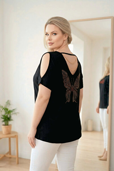 aytemas Μπλούζα με λεπτομέρεια αλυσίδας με στάμπα πέτρας πεταλούδας