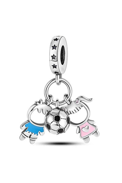 Fubena Kız Erkek ve Futbol Topu Sallantılı Charm