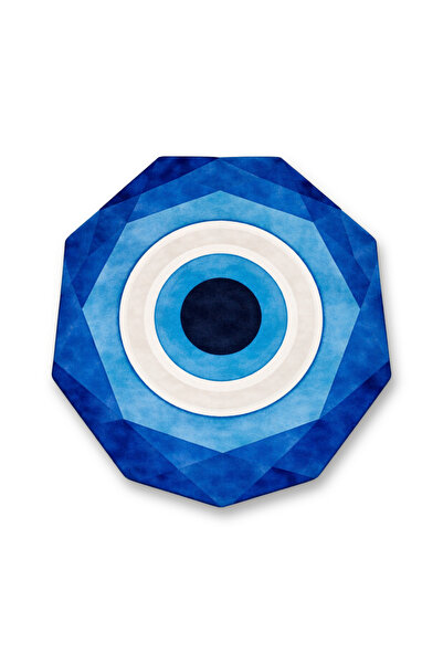 Rugs Modern Halı SDT Geometrik Nazar Boncuğu Desenli Dokuma Taban Dekoratif H...