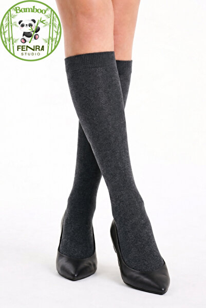 FENRA STUDIO ΓΥΝΑΙΚΕΙΕΣ ΚΑΛΤΣΕΣ ΑΝΘΡΑΚΙΤΙΚΟΥ ΧΡΩΜΑΤΟΣ ΑΠΟ ΦΥΣΙΚΟ ΜΠΑΜΠΟΥ ΜΕ Κ...